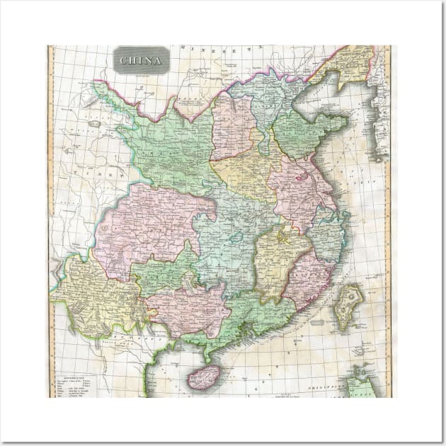 Vintage Map of China (1815) Wall Art by Bravuramedia